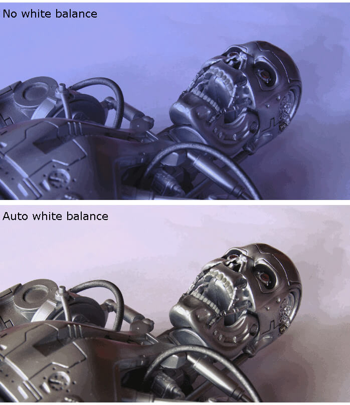 Before/after color balance animation