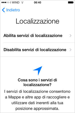 Abiliare o disabilitare localizzazione