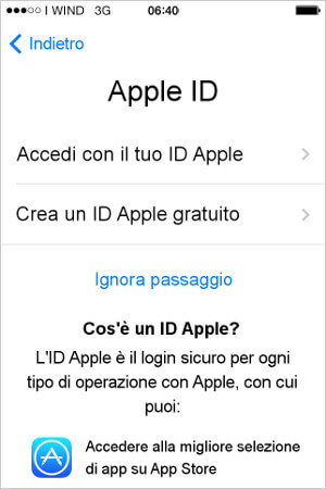 Creare account