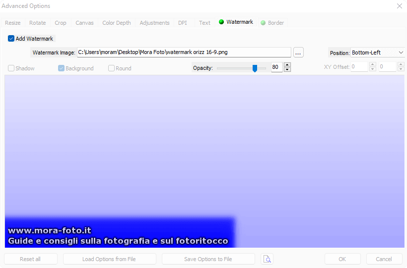 Impostare il resize di Faststone