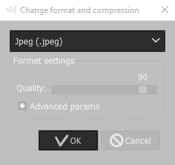 Change format and compression