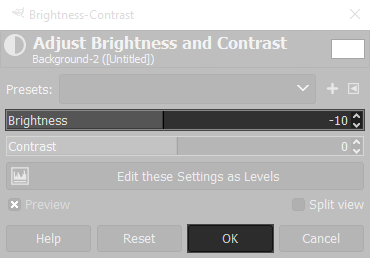 reduce contrast and increase brightness