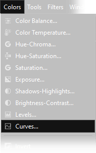 Gimp's curves tool