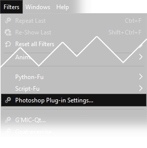 Photoshop plug-in in gimp