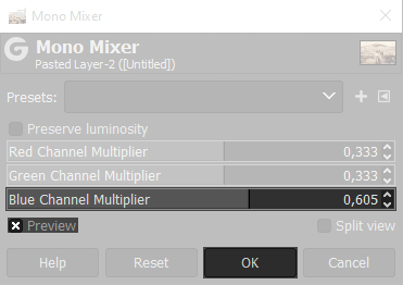 Mixer mono con Gimp