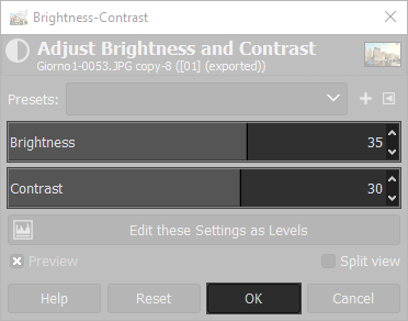 increase contrast and increase brightness