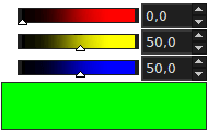 the green in the RGB channels