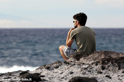 Giorgio observes the panorama