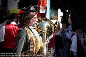 Musicista di tuba in costume.