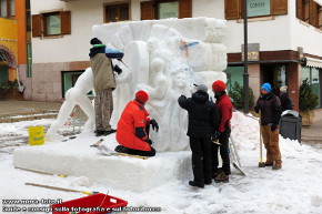 Alunni della scuola d'Arte di Cortina.