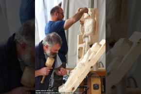 Morini e Bordin al lavoro sulle loro opere.