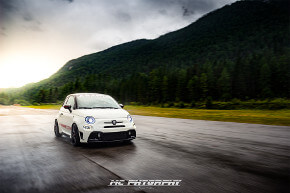 Rolling after the storm with 595 Abarth.