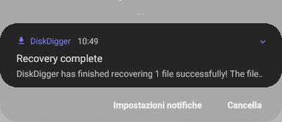 notifica recupero completato