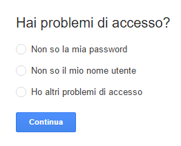 Selezionare il problema