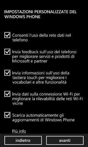 Configurazione personalizzata