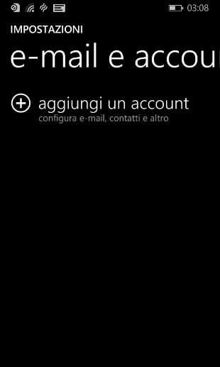 Aggiungi account