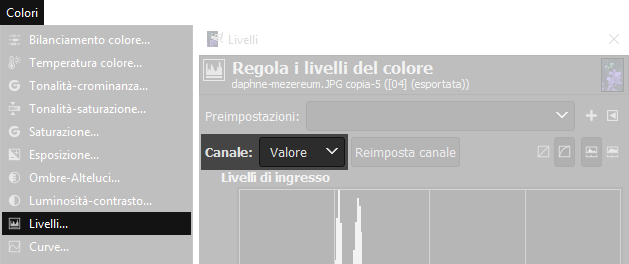 livelli colore