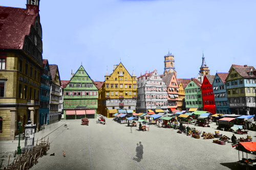 After coloring the photo in black and white