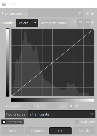 curve di Gimp