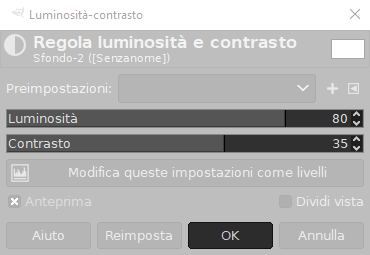 Luminosità e contrasto con Gimp