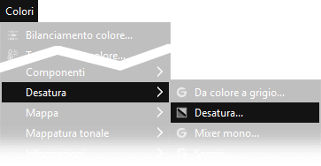 Colori, desatura, desatura.