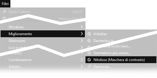 Filtri, miglioramento, nitidezza