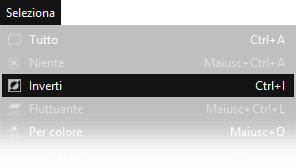 Seleziona inverti con Gimp