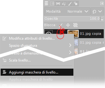 Maschera di livello con Gimp